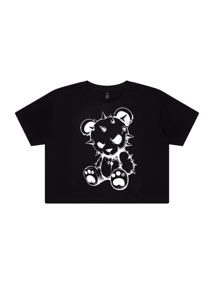 TEDDY SPIKES WOMENS CROP/BOX TEE