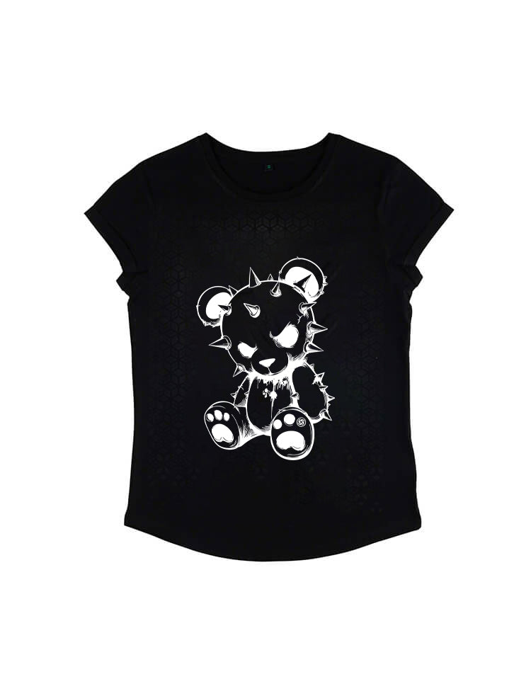 TEDDY SPIKES WOMEN'S ROLLED SLEEVE TEE