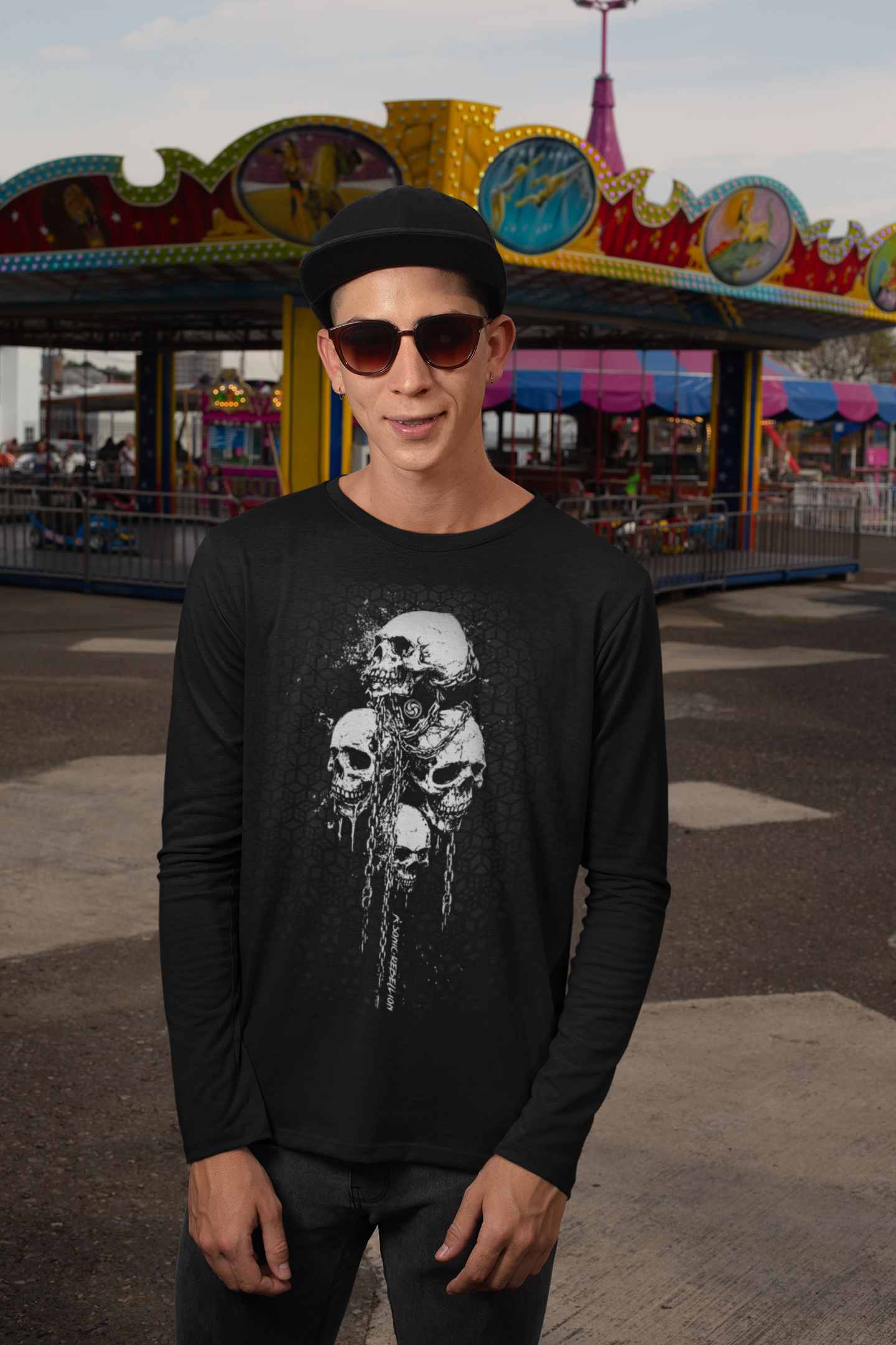SONIC SKULLS UNISEX LONG SLEEVE TEE