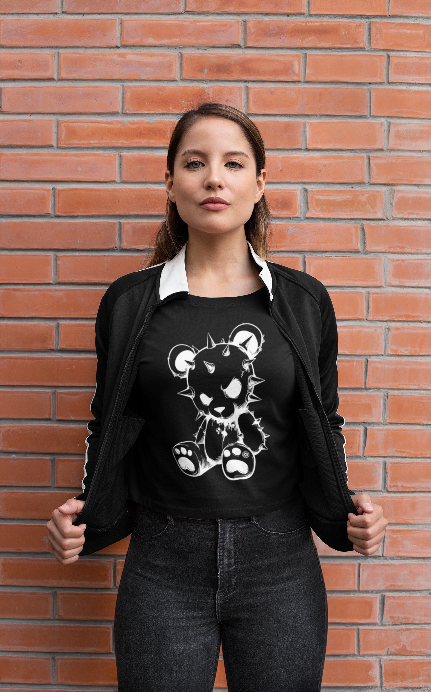 TEDDY SPIKES WOMENS CROP/BOX TEE