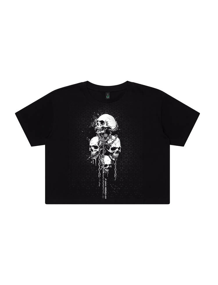 SONIC SKULLS WOMEN'S BOX/CROP TEE