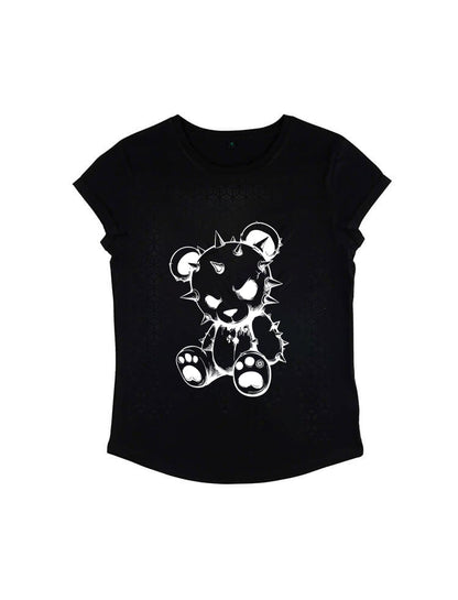 TEDDY SPIKES WOMEN'S ROLLED SLEEVE TEE